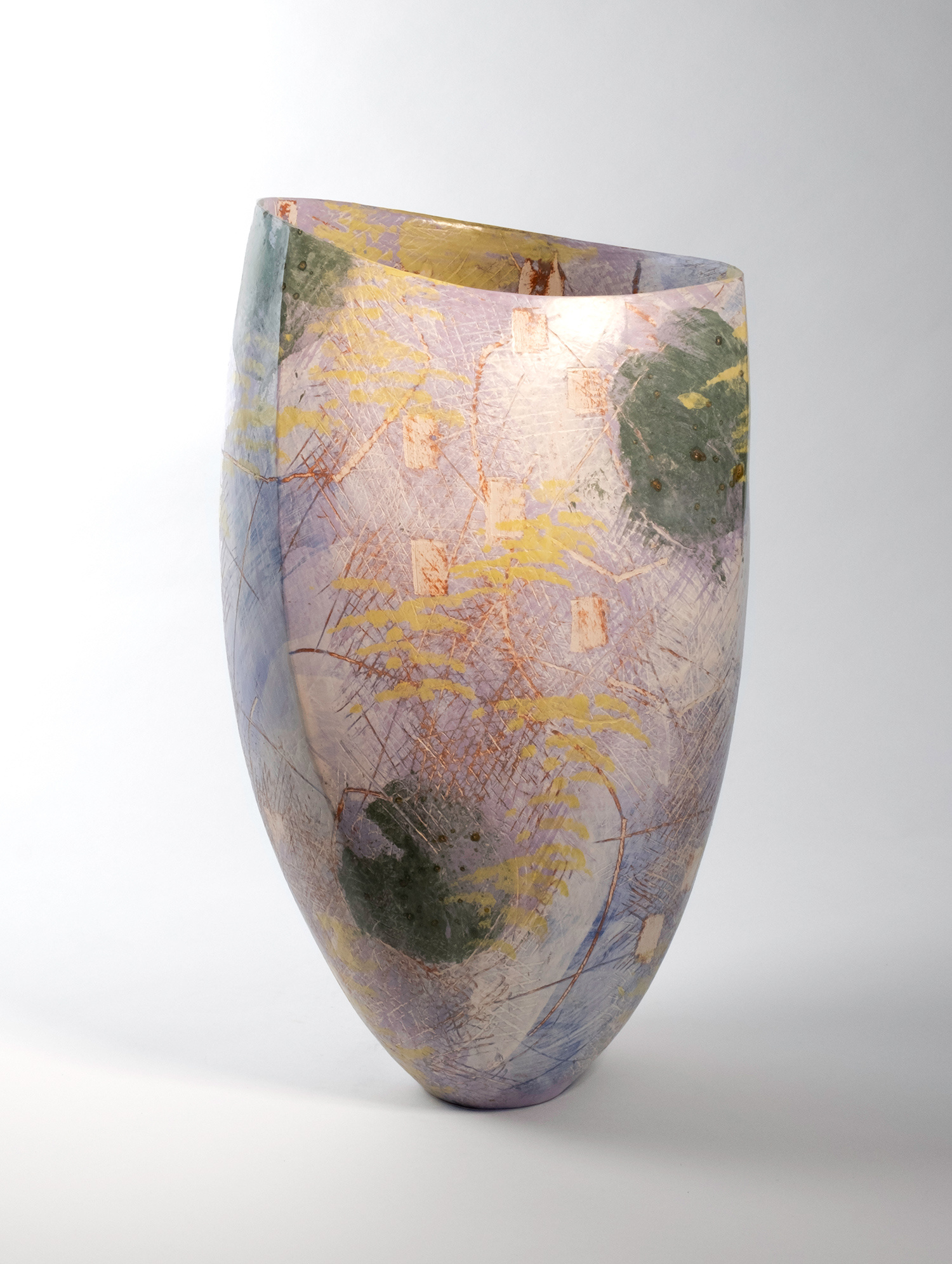 Speckled Violet Tall Vessel by Carolyn Genders