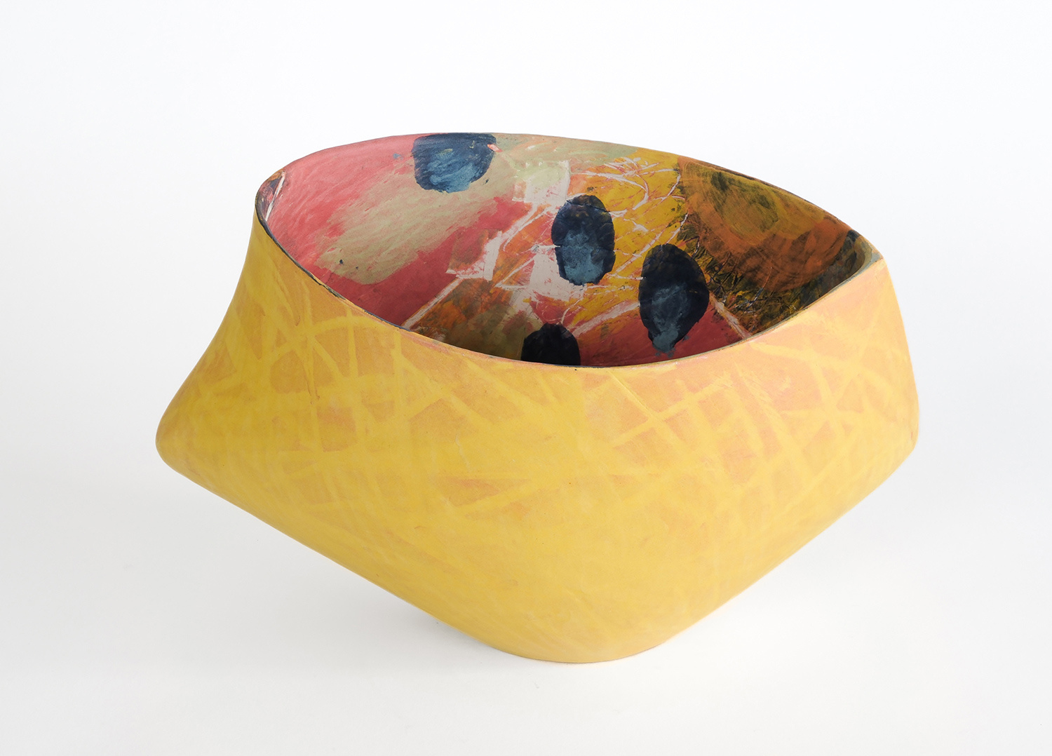 Golden Abstraction I Open Vessel by Carolyn Genders