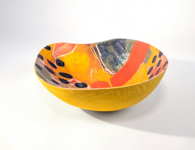 Image of Golden Abstraction Rocking Bowl