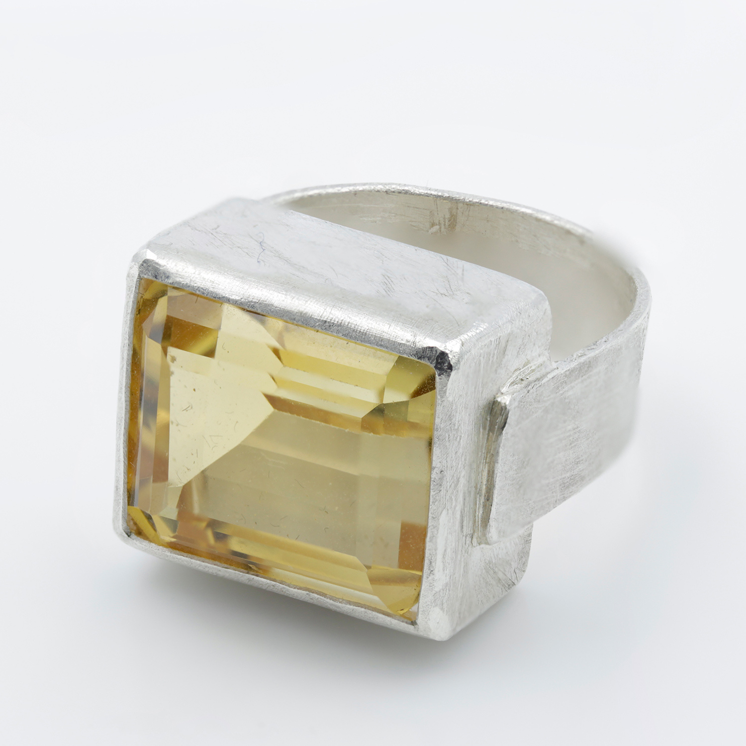 Wide Hammered Ring by Disa Allsopp