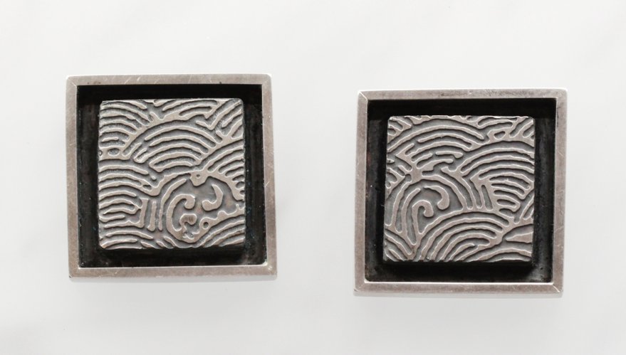 Image of Earrings, Square Studs