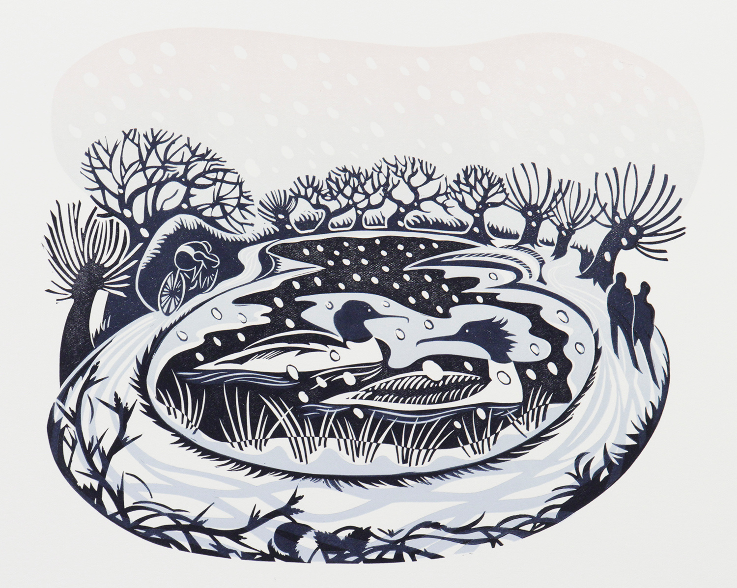 Winter Pond by Jeremy James