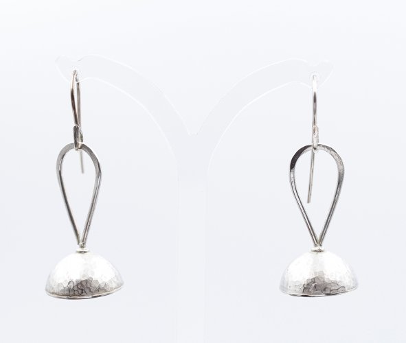 Image of Earrings, Long 1/2 Dome