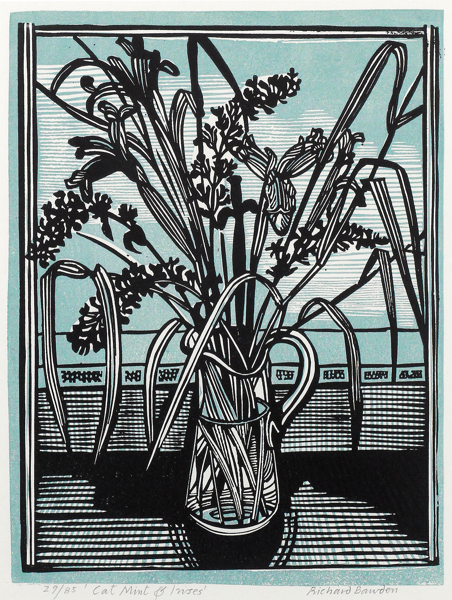 Catmint & Irises by Richard Bawden