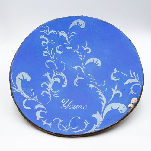 Image of Electric Blue Plate 'Yours'