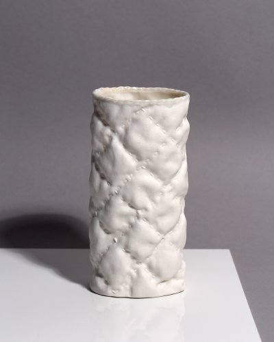 Image of Stitched Quilting Oval Vase