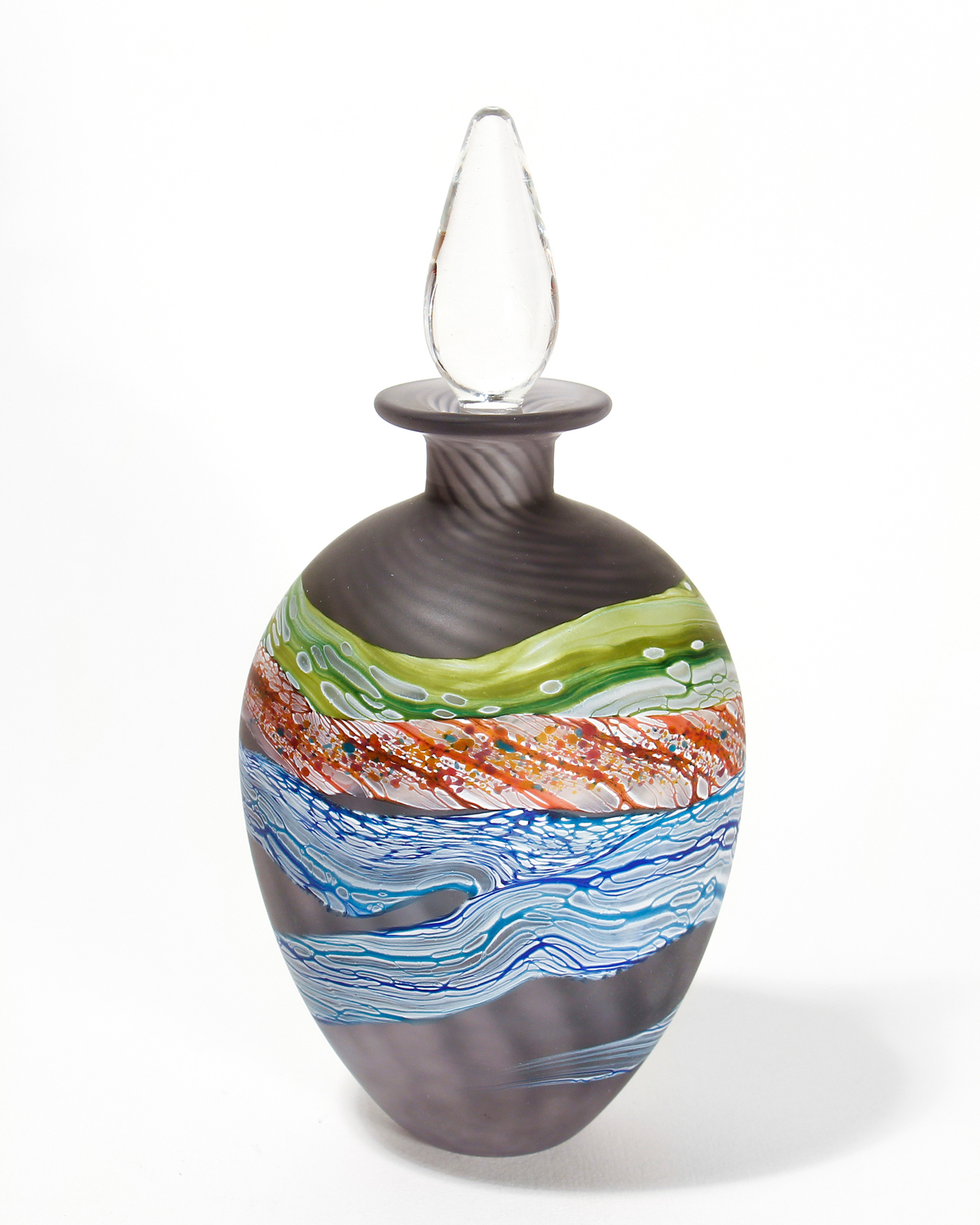 Stormy Skies Round Stoppered Bottle by Thomas Petit