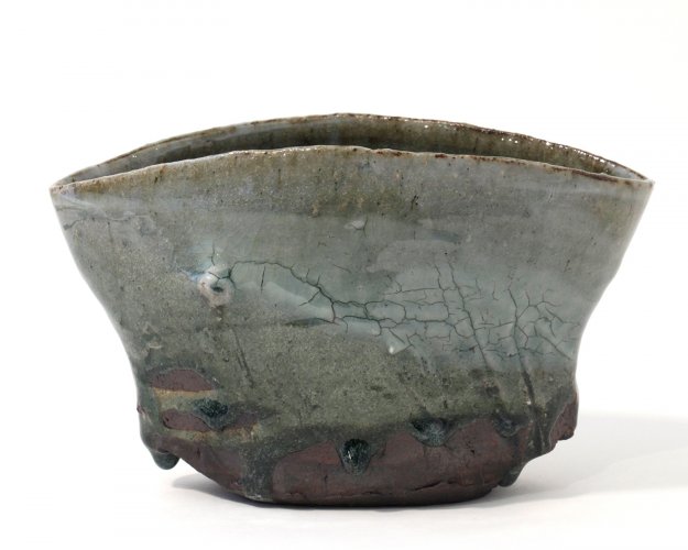 Image of Celadon oval tall bowl