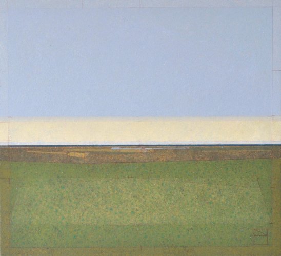 View Over The Marshes, Distant Sea