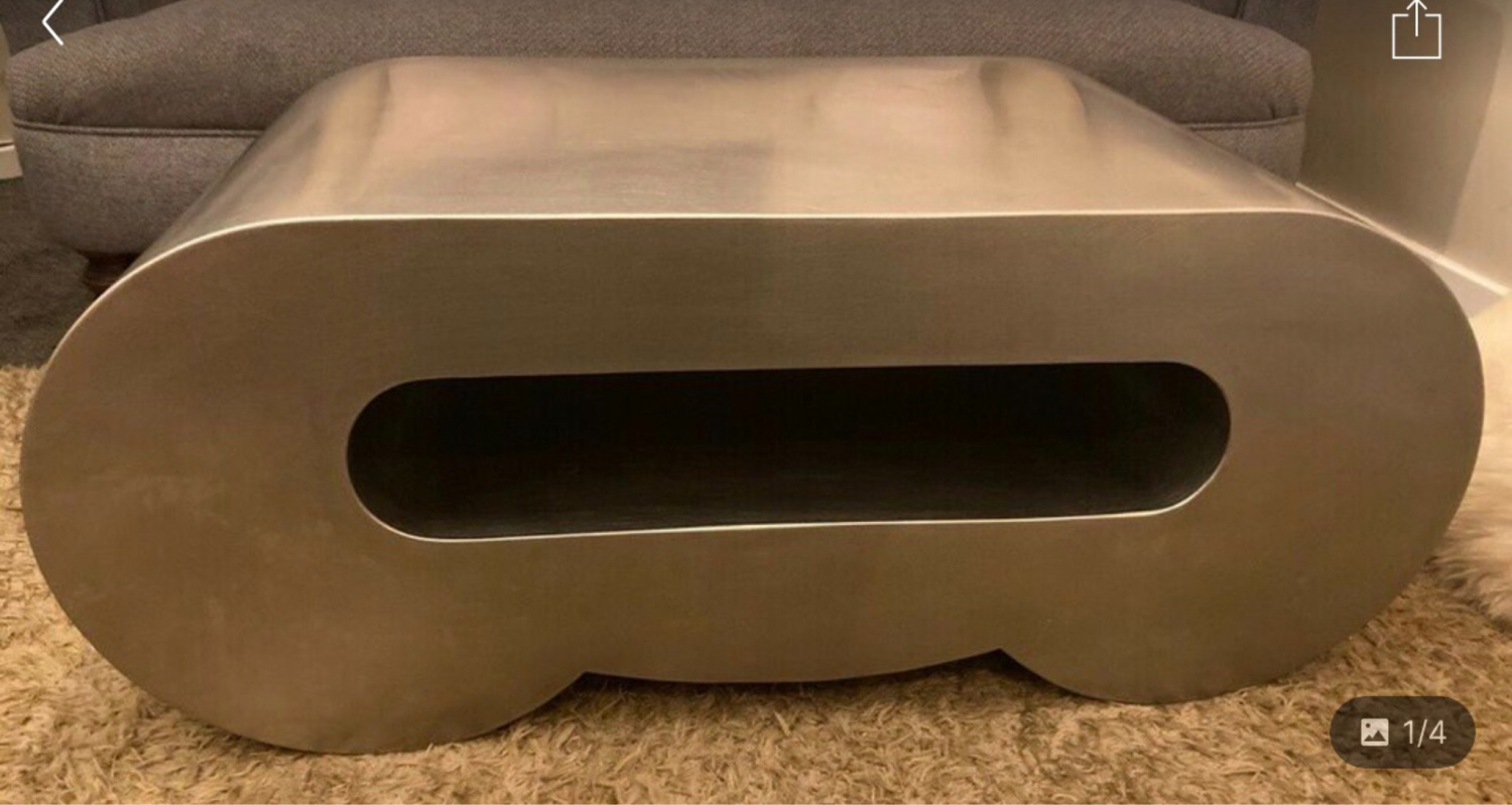 Stainless Steel Coffee Table by Sam Sherborne