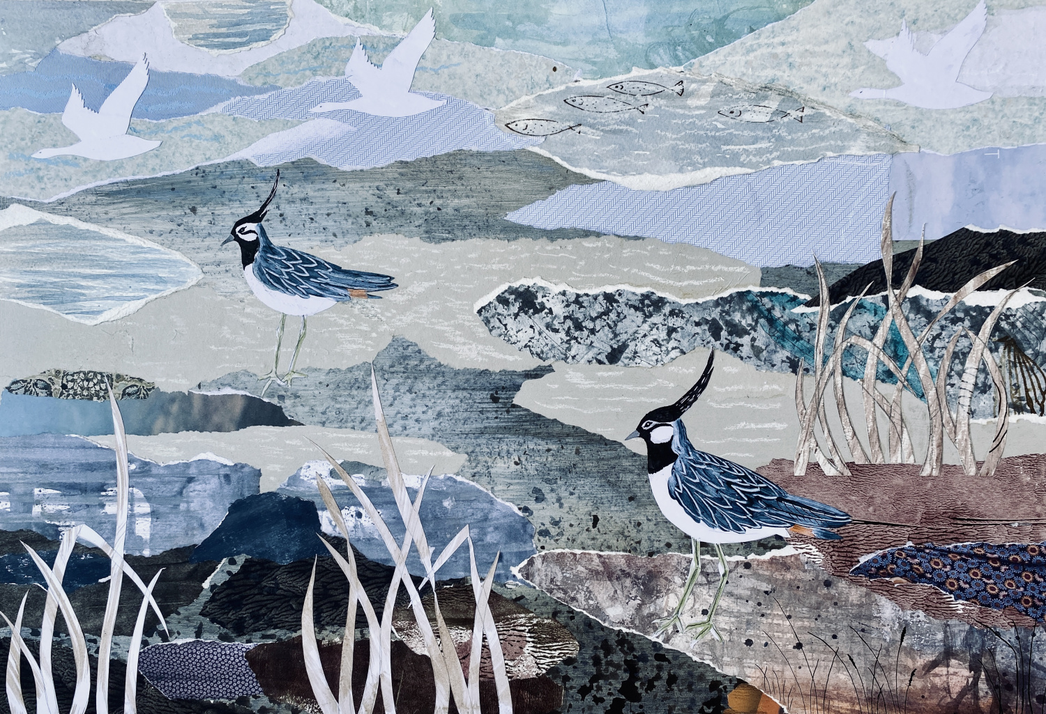 A2 Lapwings by Eleanor Allitt