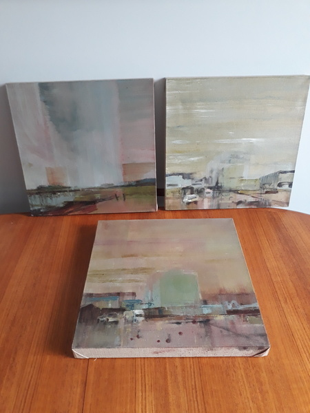 Small Dungeness(Red), Small Dungeness(Green) and Ferryman Butley Creek III by Kate Giles