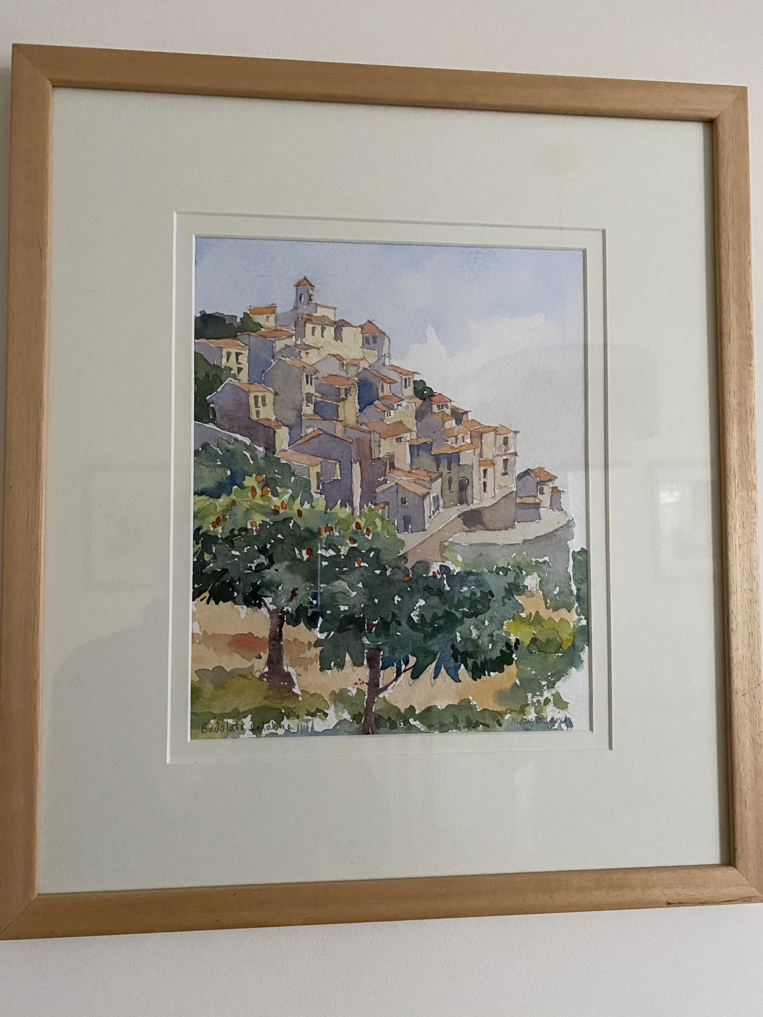 Hilltop village, Badolato, Calabria, Italy by Mary Rodgers