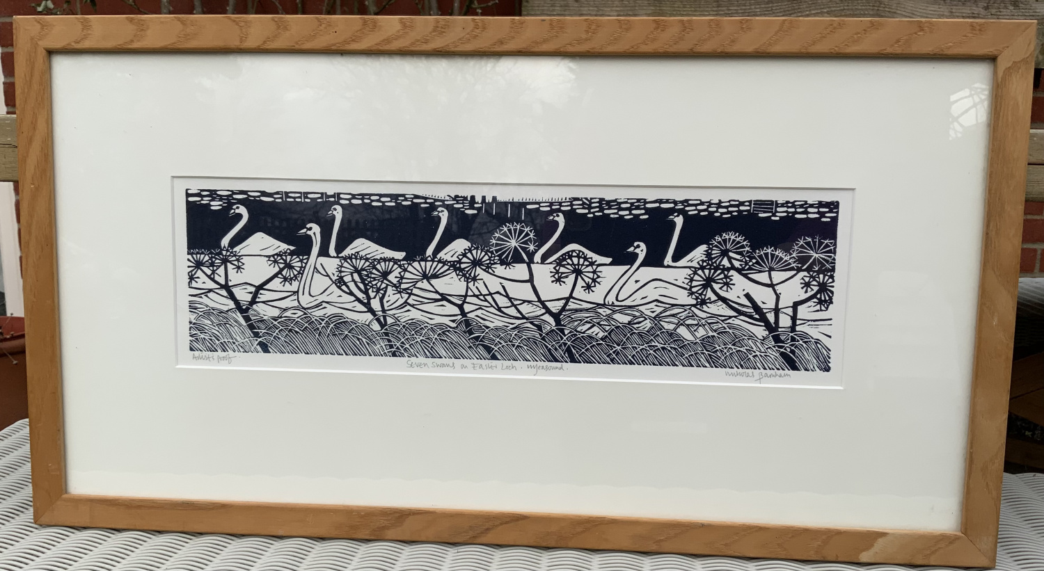 Seven Swans at Easter Loch by Nicholas Barnham