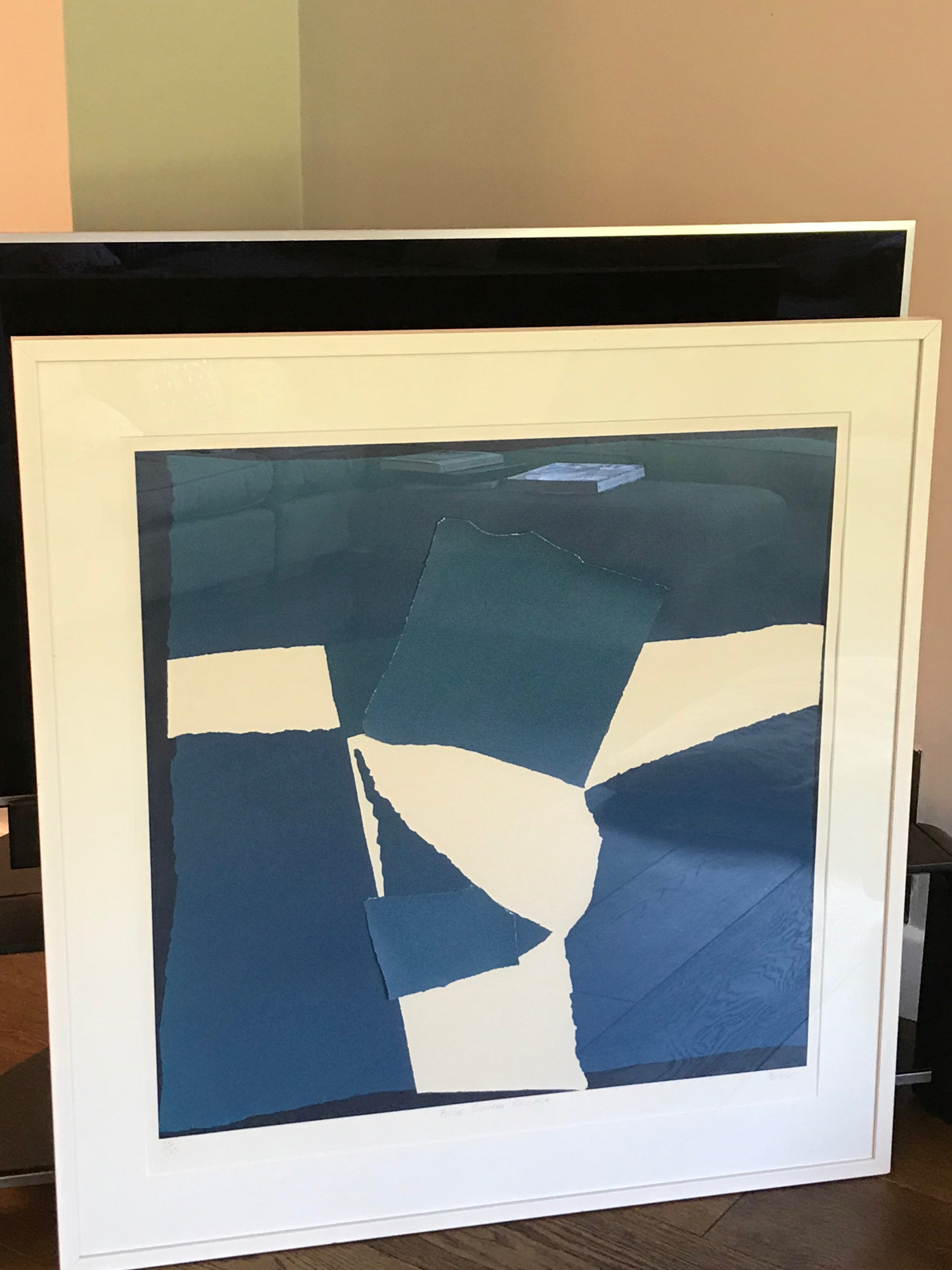Blue Square Collage - Limited Edition by Sandra Blow