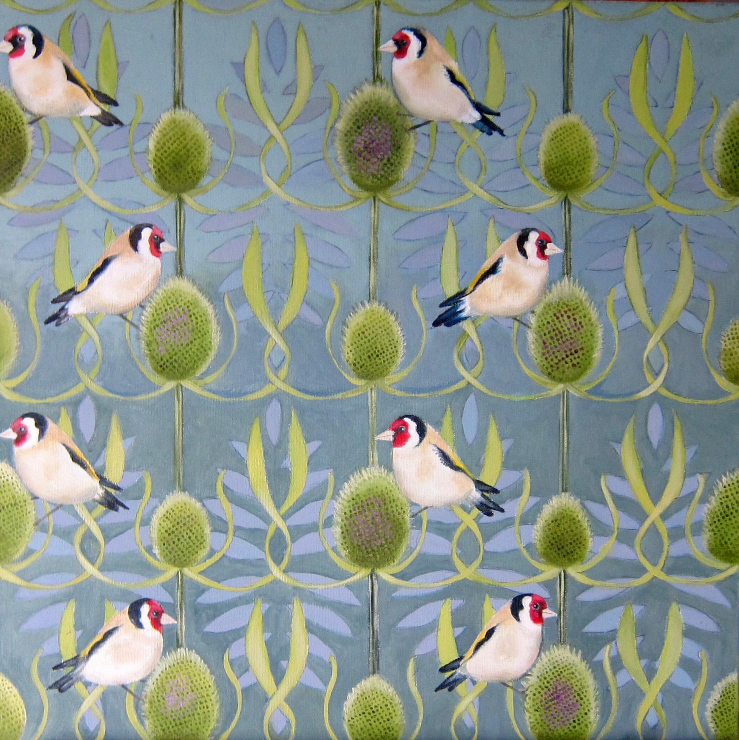 Gold Finches and Teazles by Sophie Colmer-Stocker