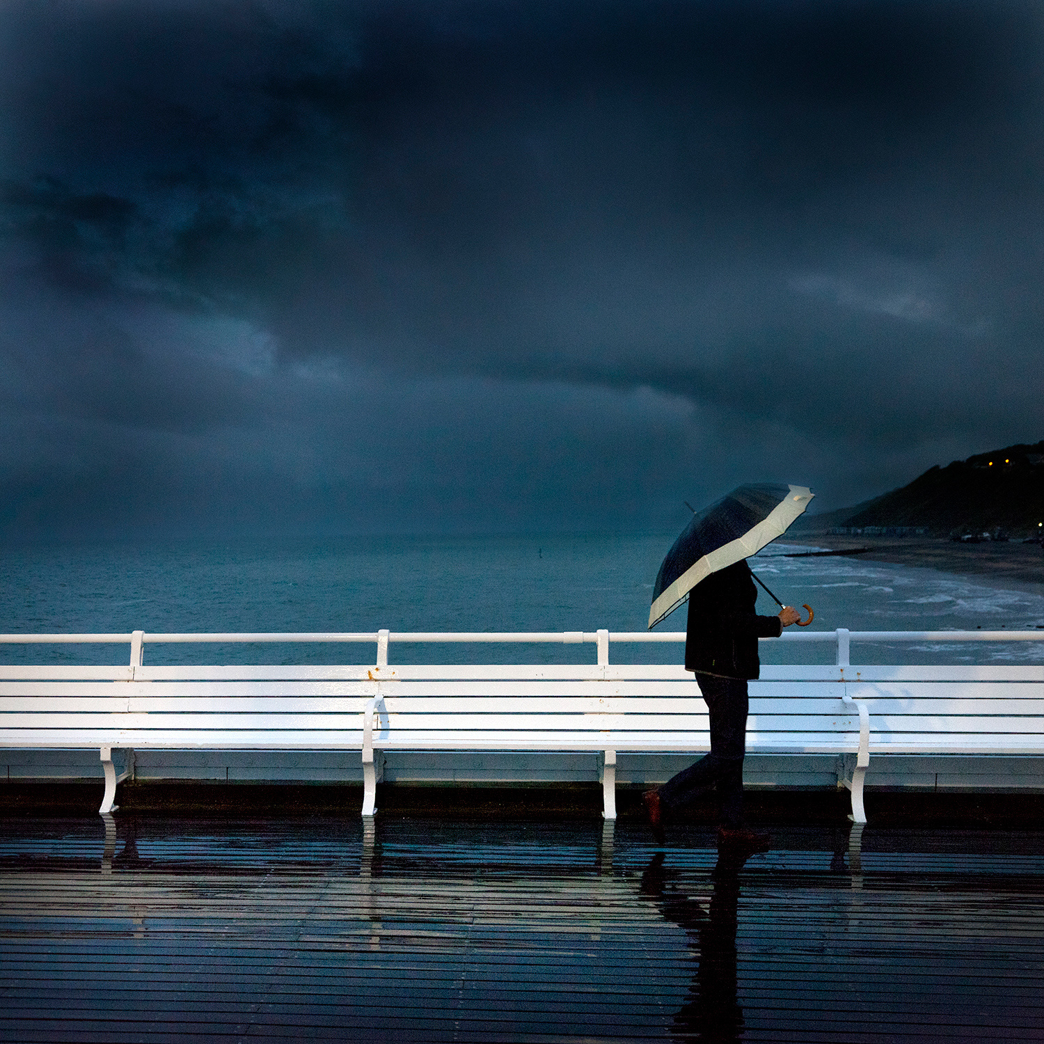 Nocturne: Going Home Cromer Pier by David Morris