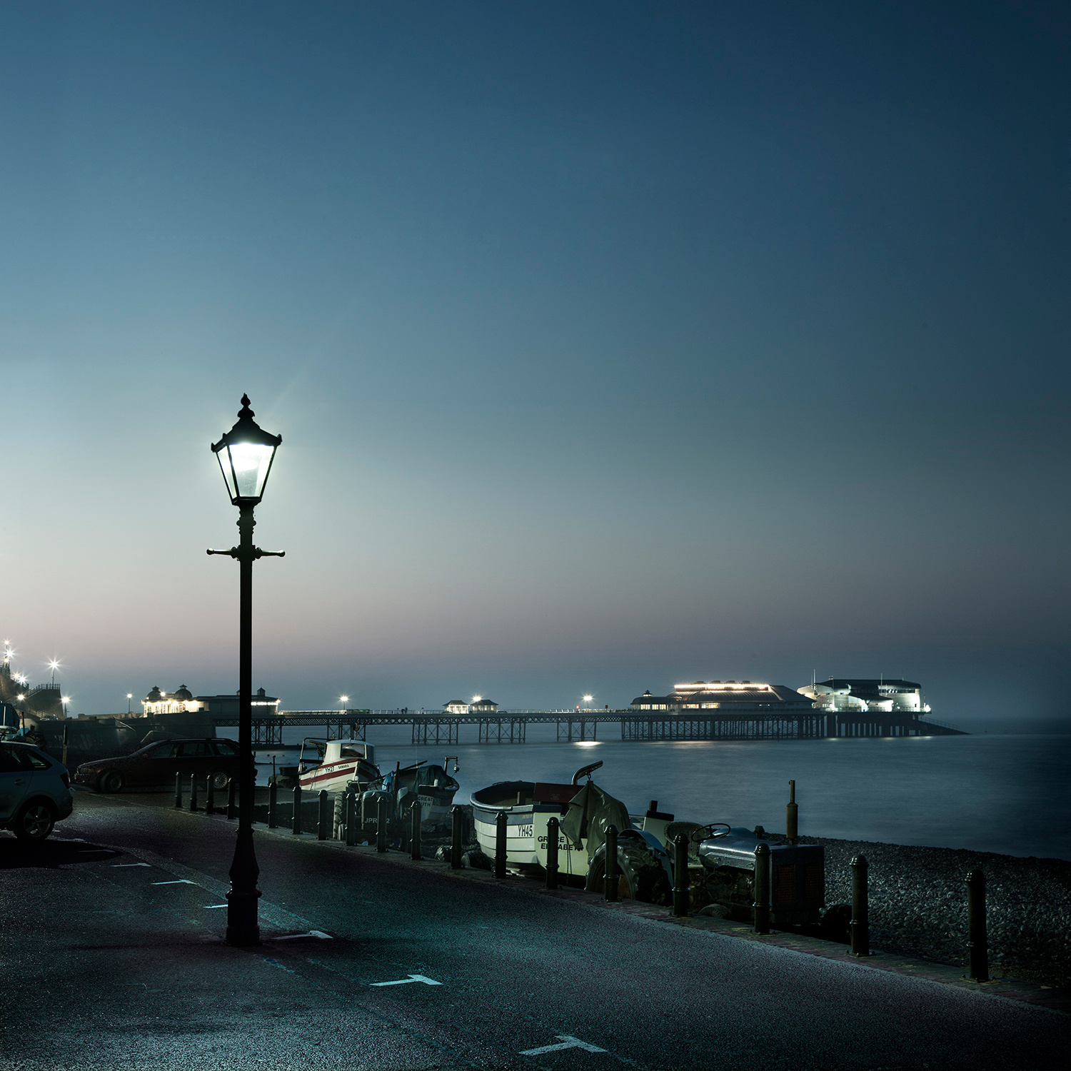 Nocturne: Lamplight Cromer by David Morris