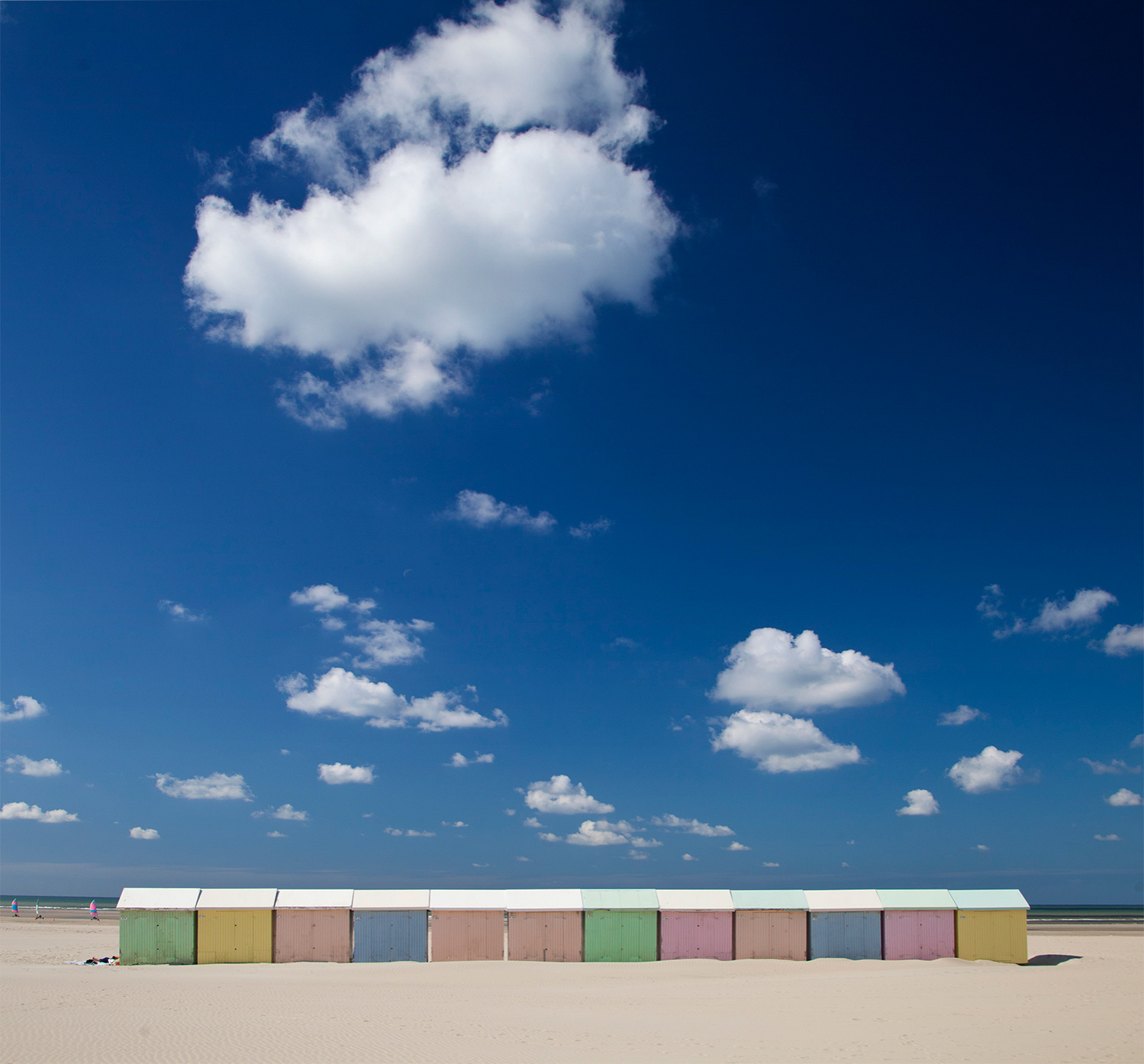 French Beach Huts No 14 by David Morris