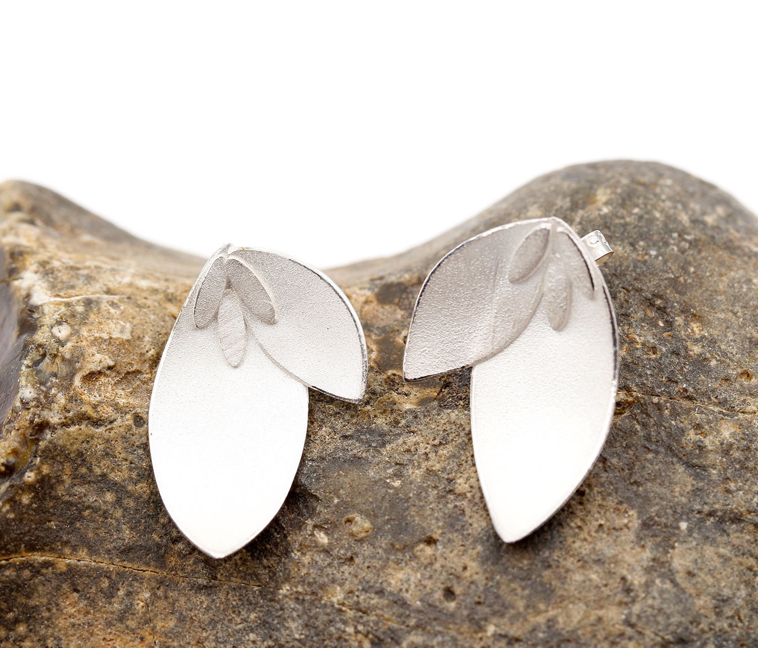 Eucalyptus Petal Earrings by Donna Barry