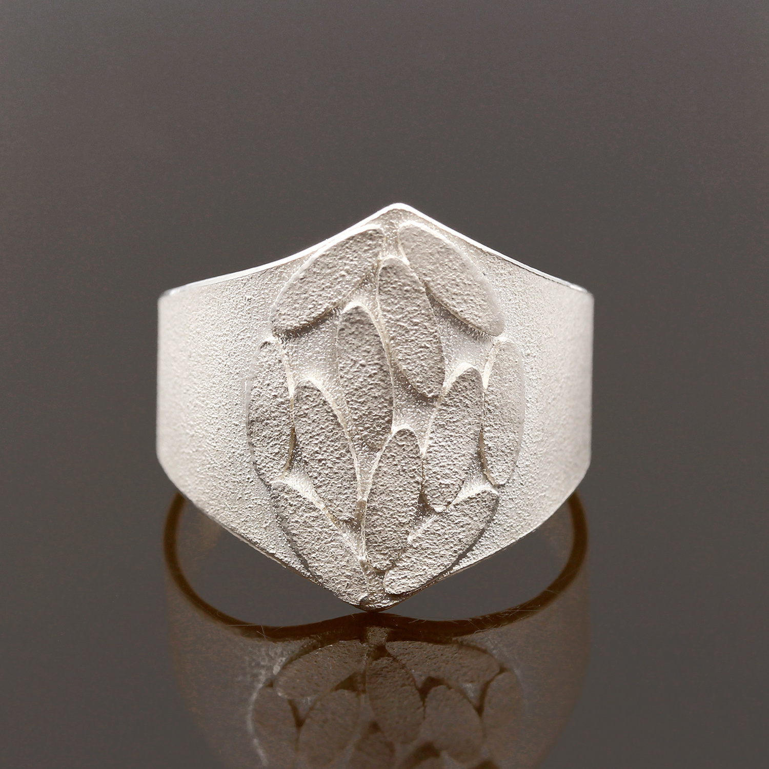 Shield of Petals Ring by Donna Barry