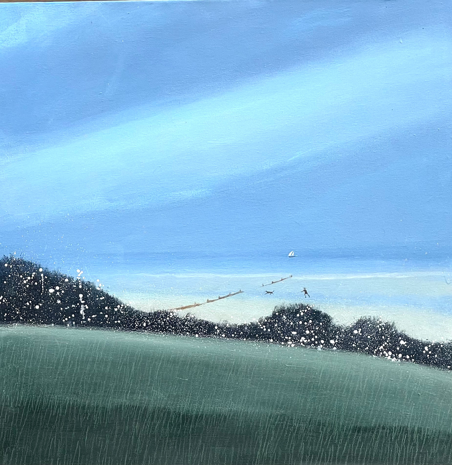 White Blossom Distant Sails by Barbara Peirson