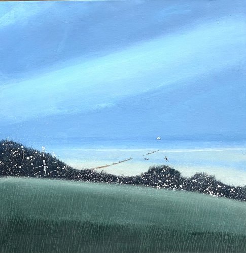White Blossom Distant Sails