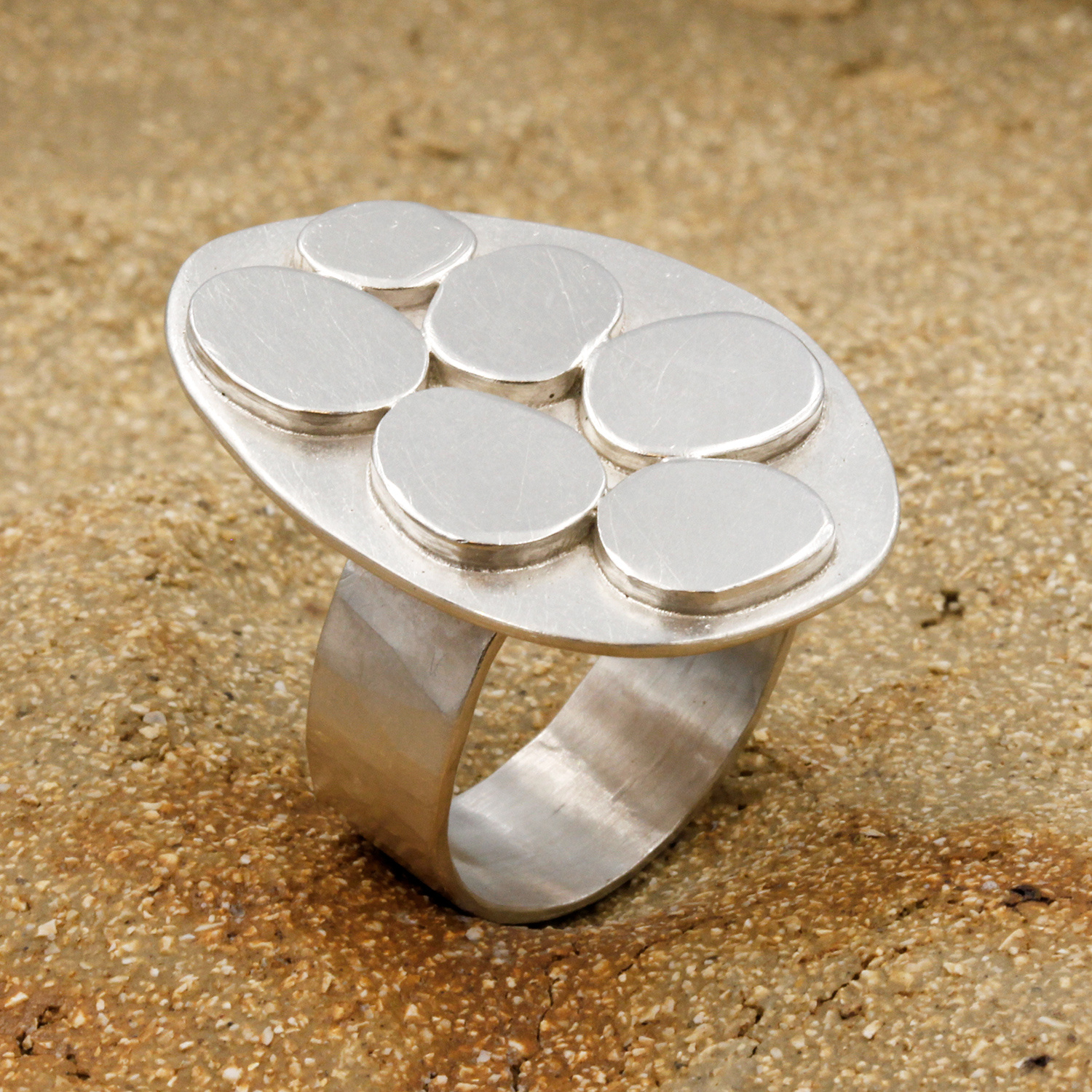 Multi Pebble Ring by Catherine Beckett
