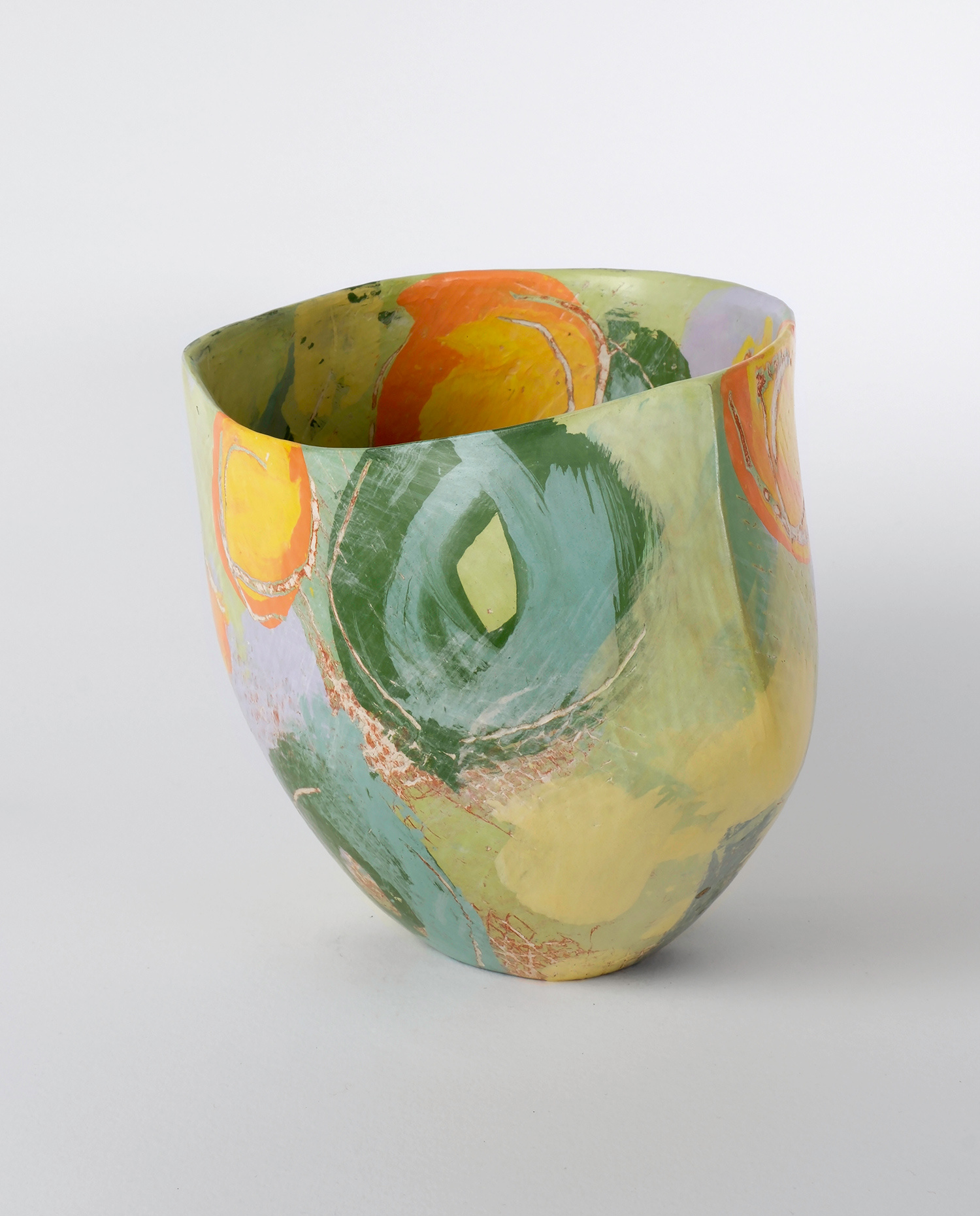 Abstract Spring I Open Vessel by Carolyn Genders