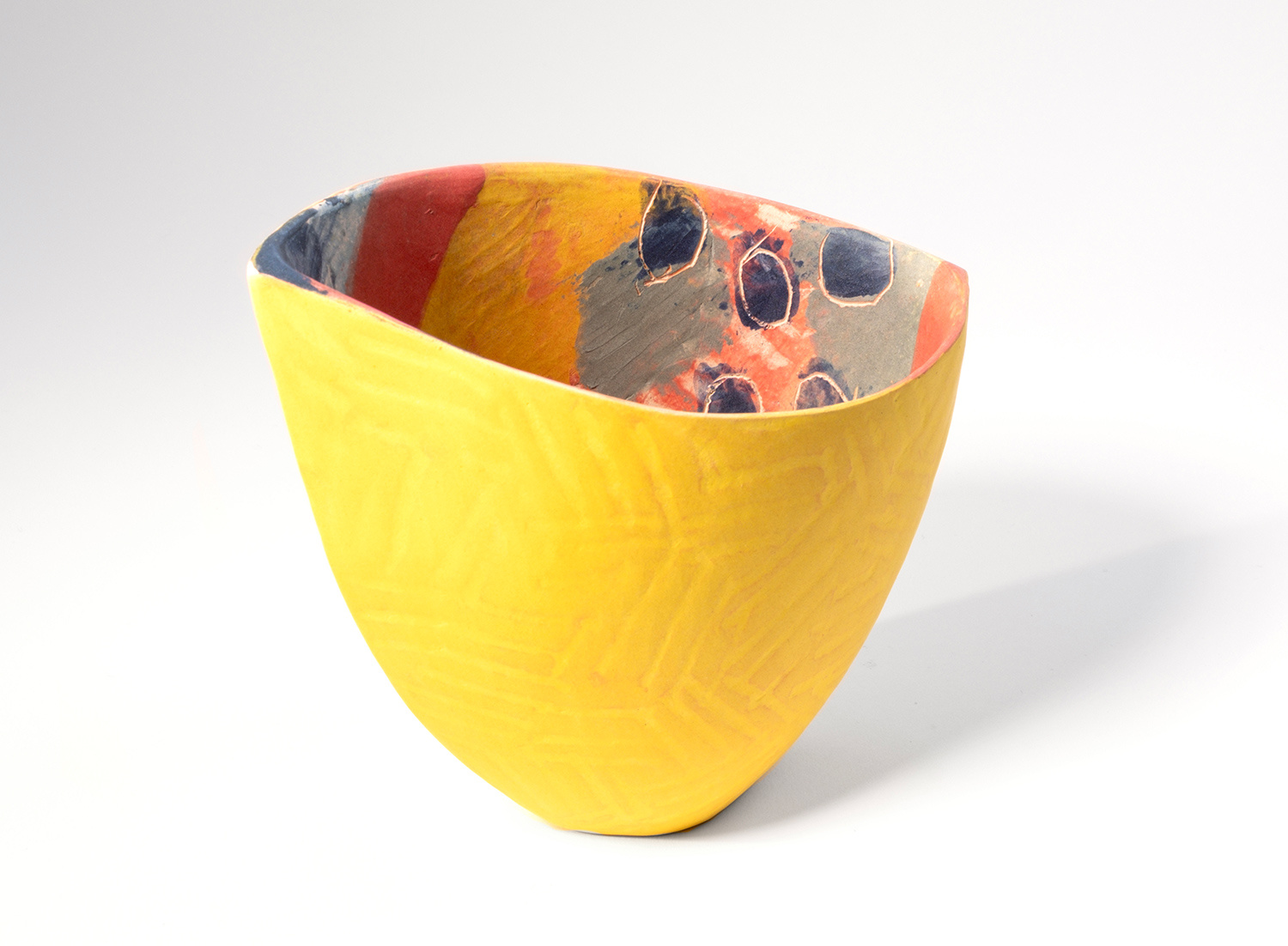 Golden Abstraction III Open Vessel by Carolyn Genders