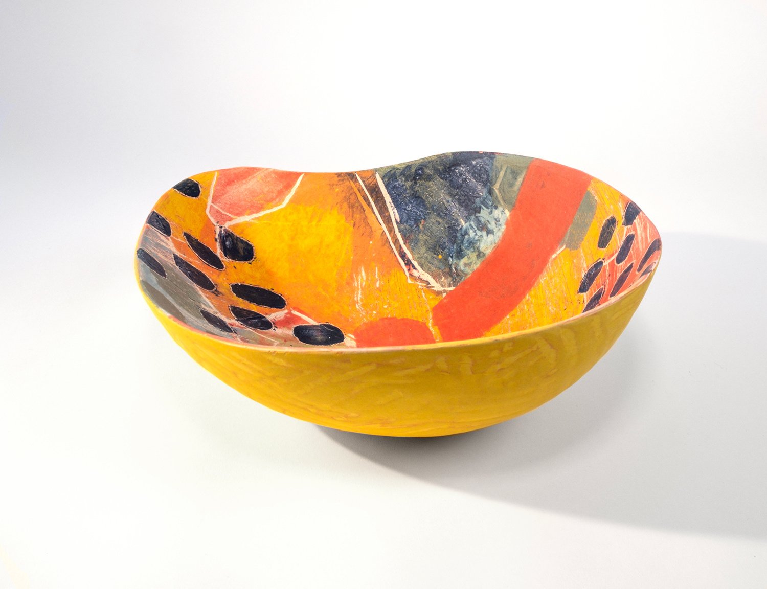 Golden Abstraction Rocking Bowl by Carolyn Genders