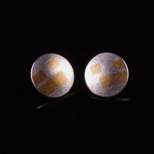 Image of Stud Earrings, domed