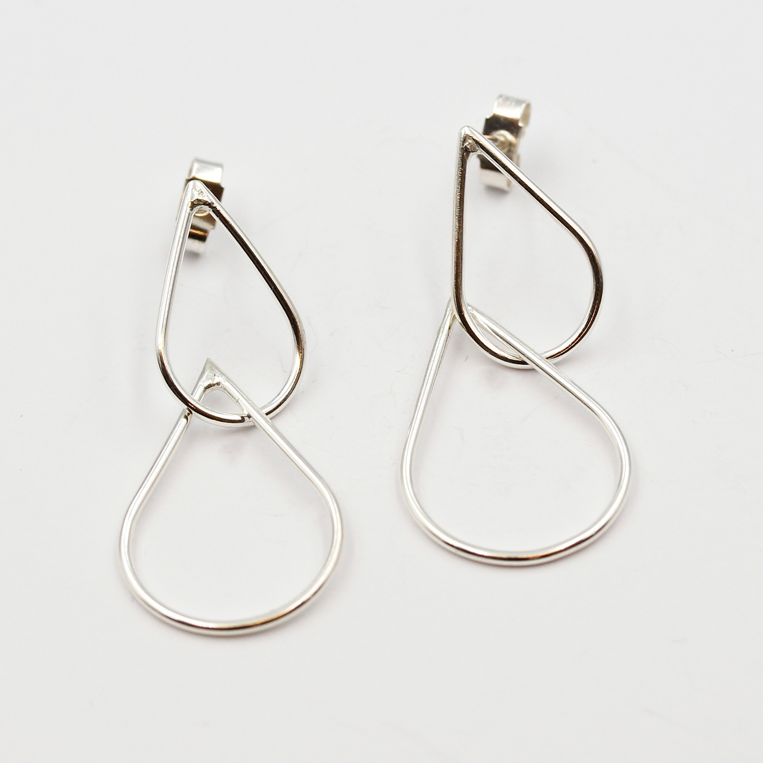 Double Teardrop Stud Earrings by Claire Lowe