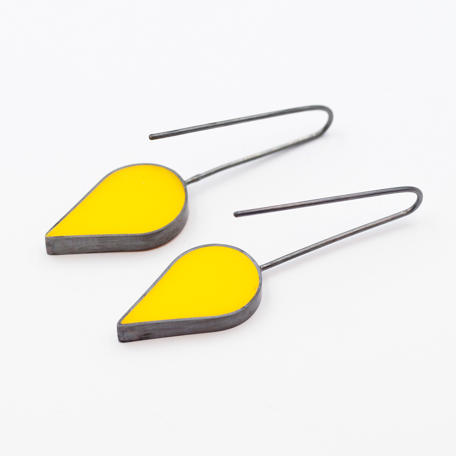 Yellow Teardrop Earrings by Claire Lowe
