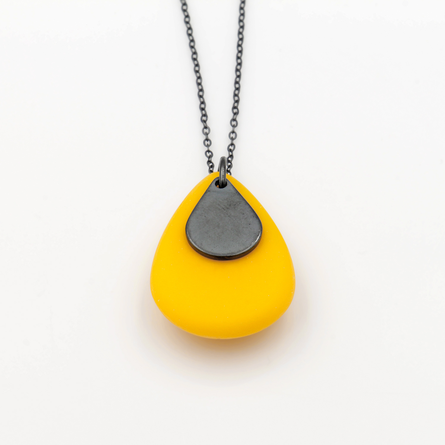 Yellow Pebble Pendant by Claire Lowe