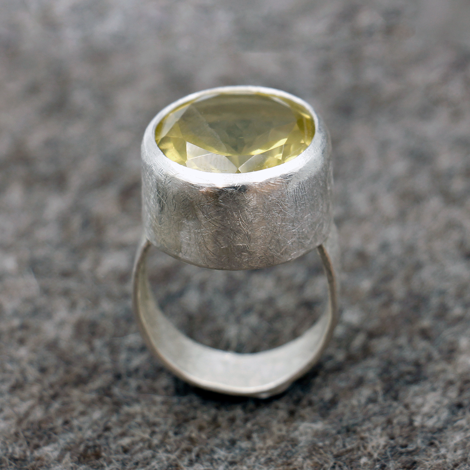 Lemon Quartz Ring by Disa Allsopp