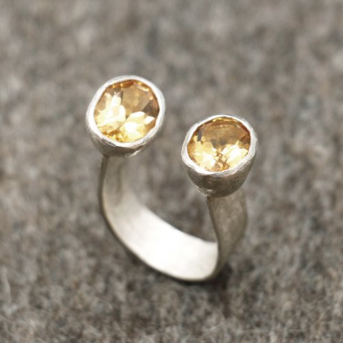 Image of Double Citrine Ring