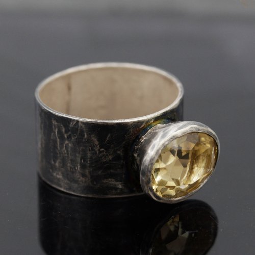 Citrine Wide Ring