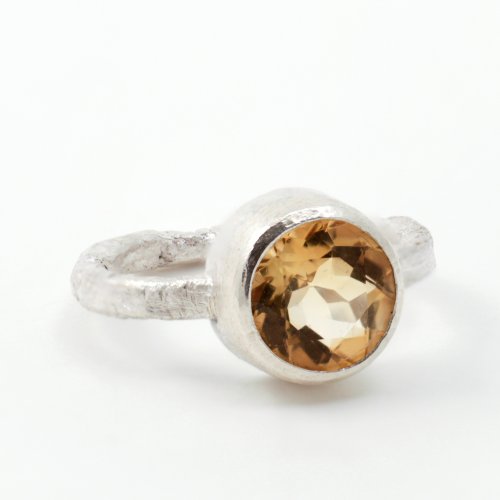 Image of Ring, Round Citrine