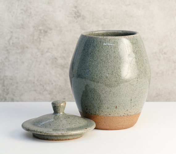 Celadon Lidded Jar by Douglas White - alternative image