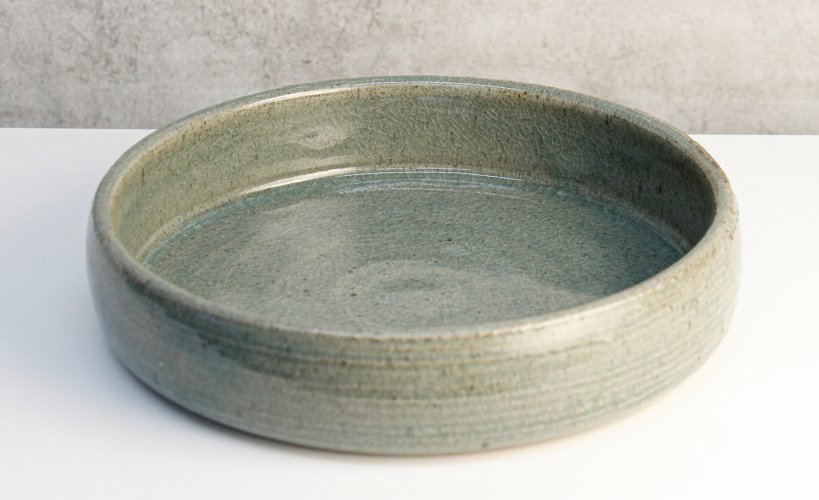 Flat Celadon Dish, large