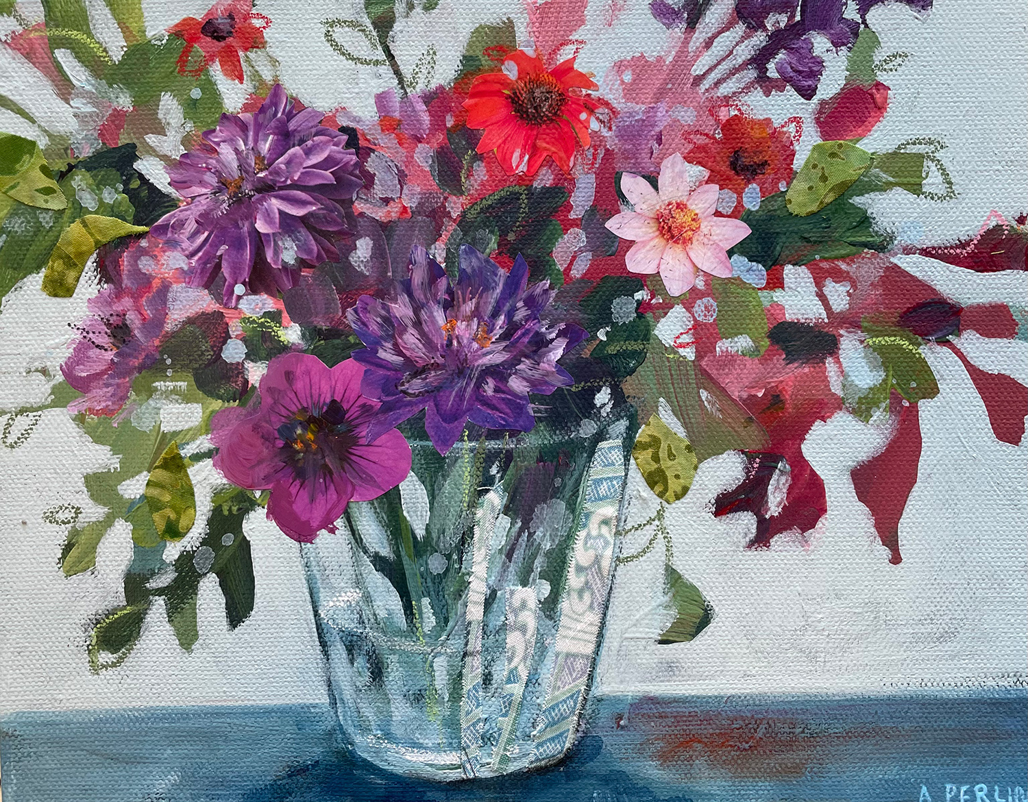 Mixed Garden Flowers by Anna Perlin