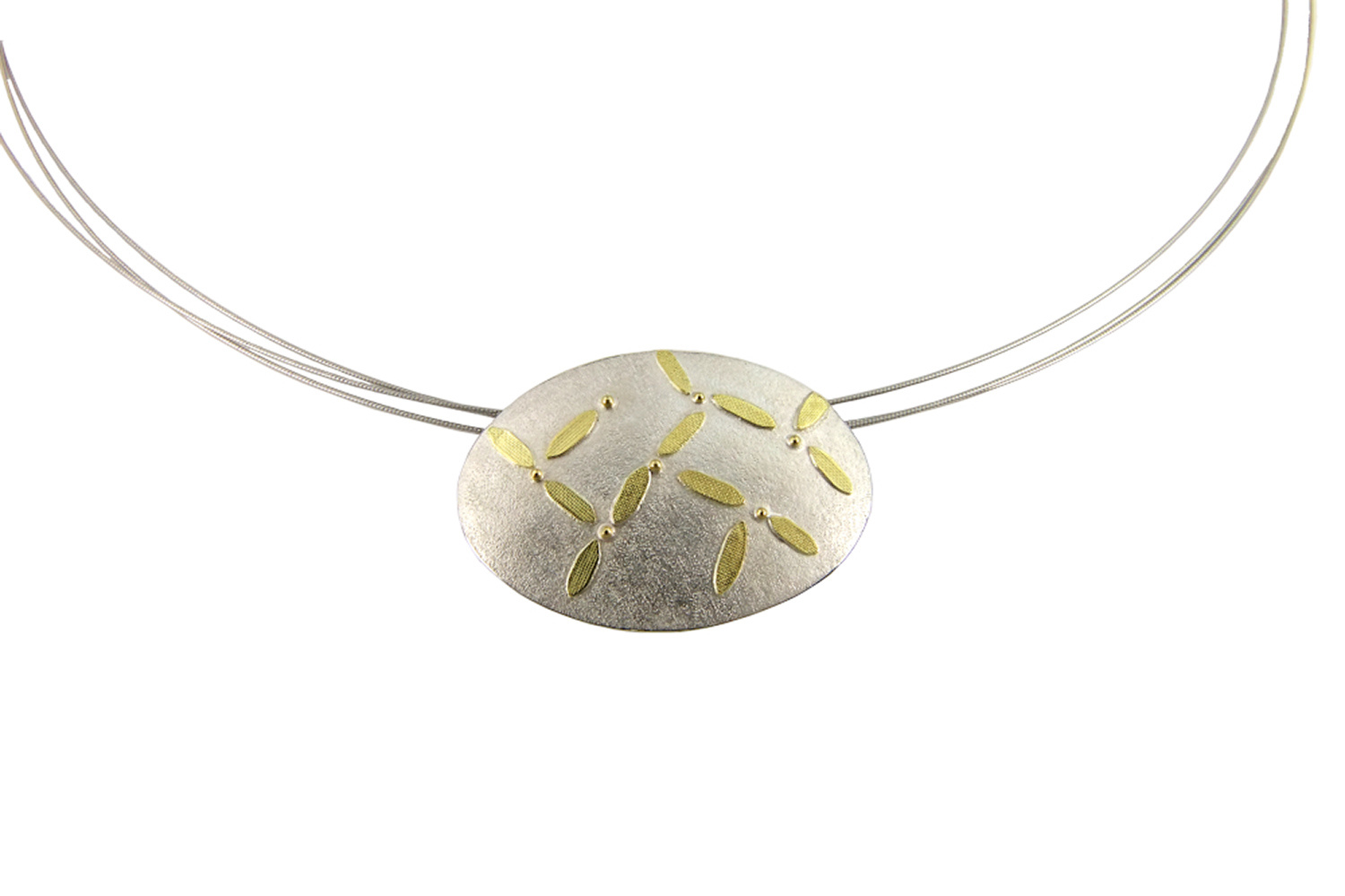 Necklace with Irregular Gold Pattern by Hendrike Barz-Meltzer