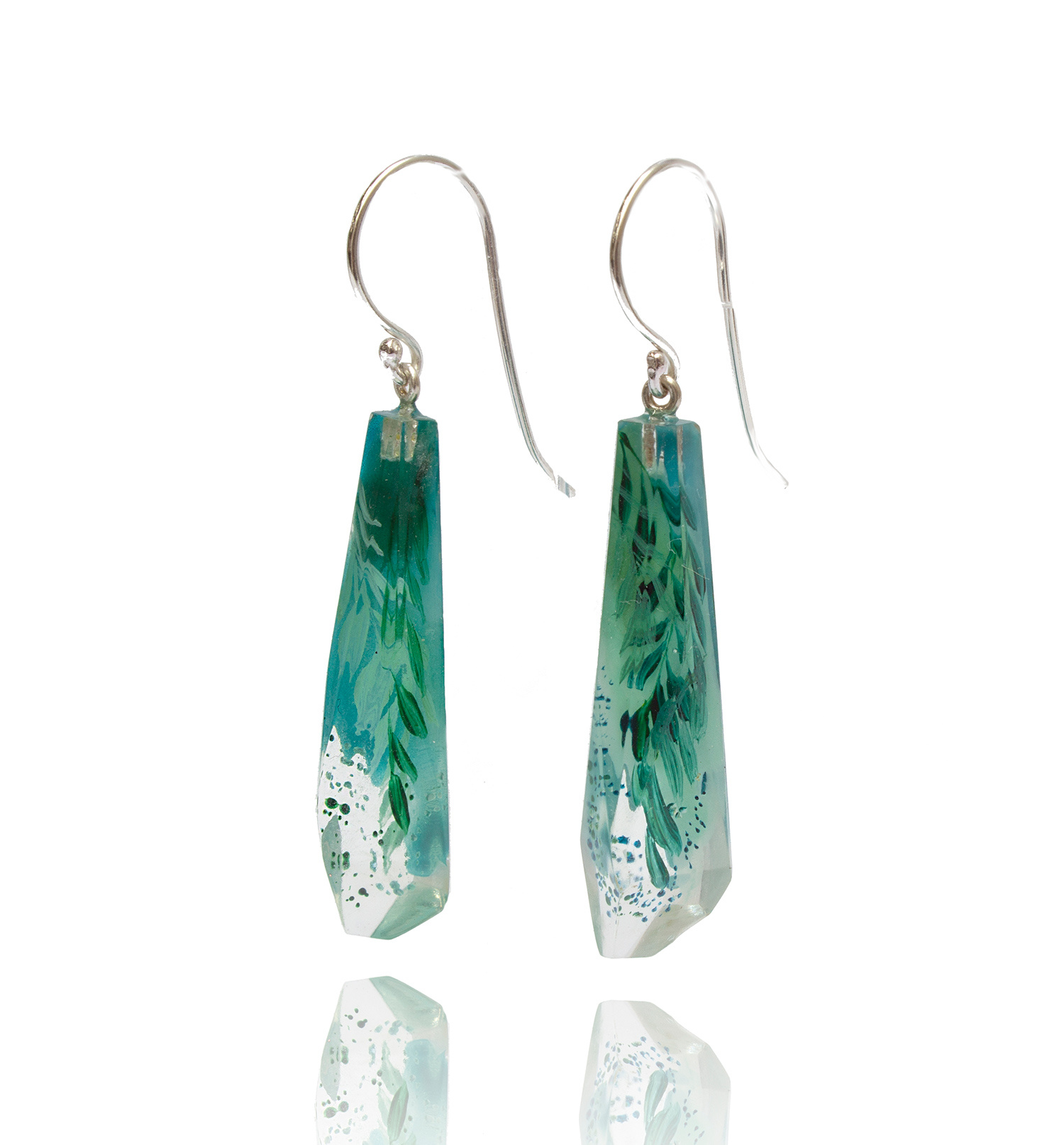 Botanical Shard Earrings by Holly Suzanna Clifford
