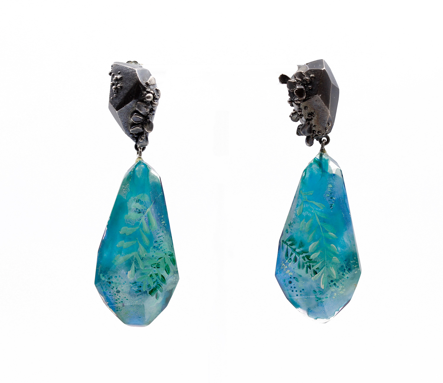 Botanical Gemstone Earrings by Holly Suzanna Clifford