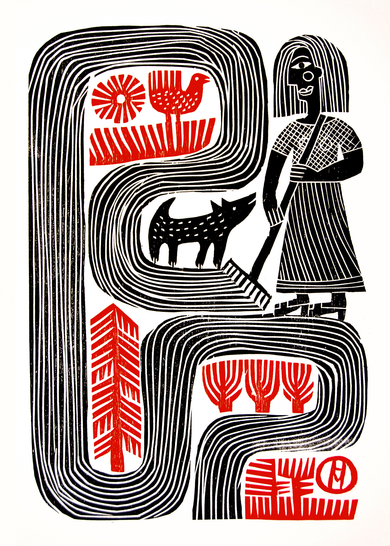 Woman with a Rake by Hilke MacIntyre