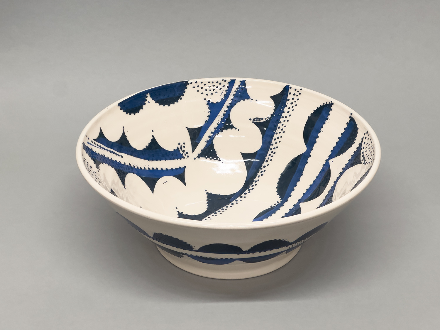 Bowl with Blue Pattern by Irena Sibrijns