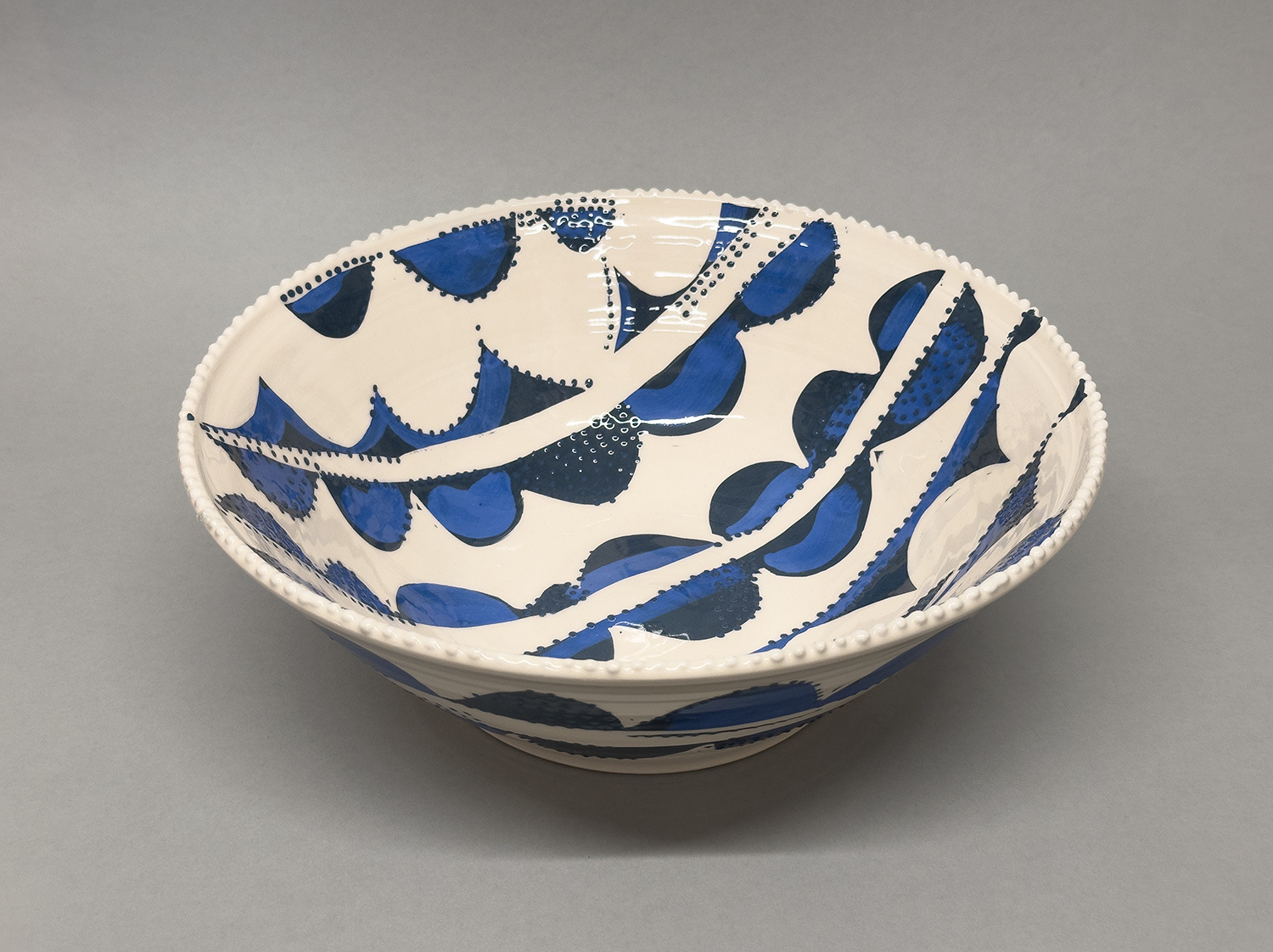 Bowl with Blue Pattern by Irena Sibrijns