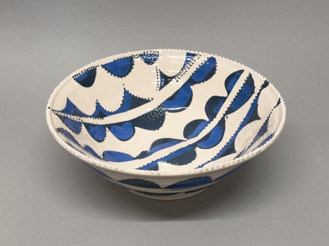 Image of Bowl with Blue Pattern