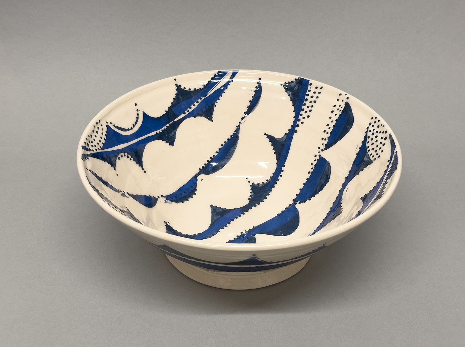 Bowl with Blue Pattern by Irena Sibrijns